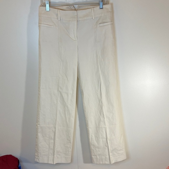 bebe Pants - Bebe Off-White Cotton Trousers